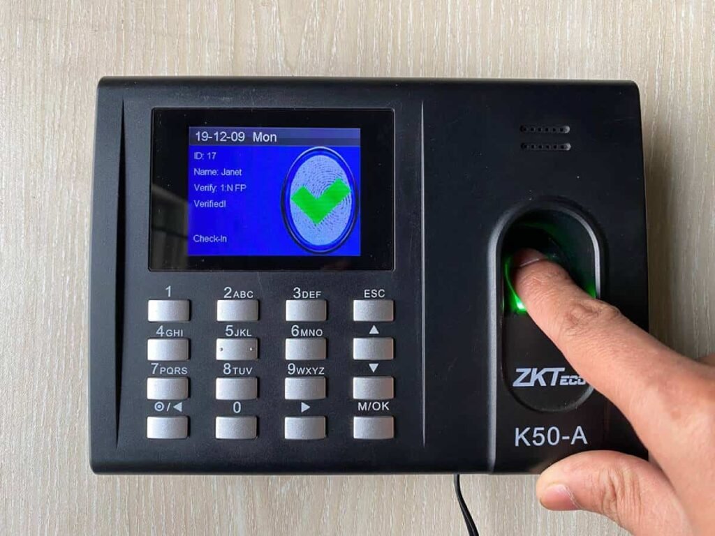 Biometric attendance machine