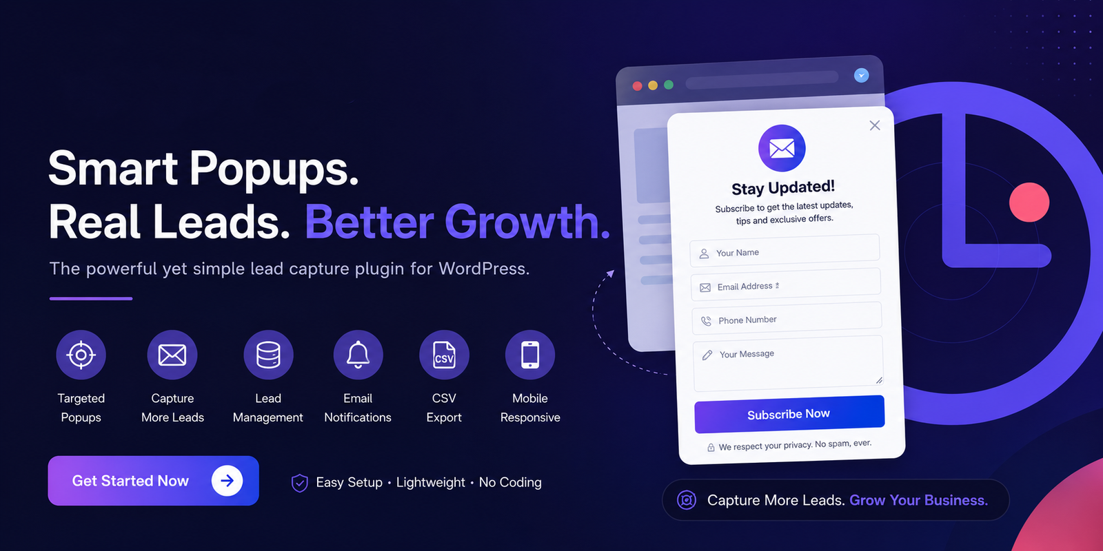 Best WordPress Popup Plugin Gracewell LeadForge